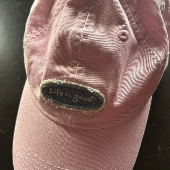 Thrashed Life Is Good Hat Baseball Cap Women Pink One Size Preowned VGC - Picture 1 of 3